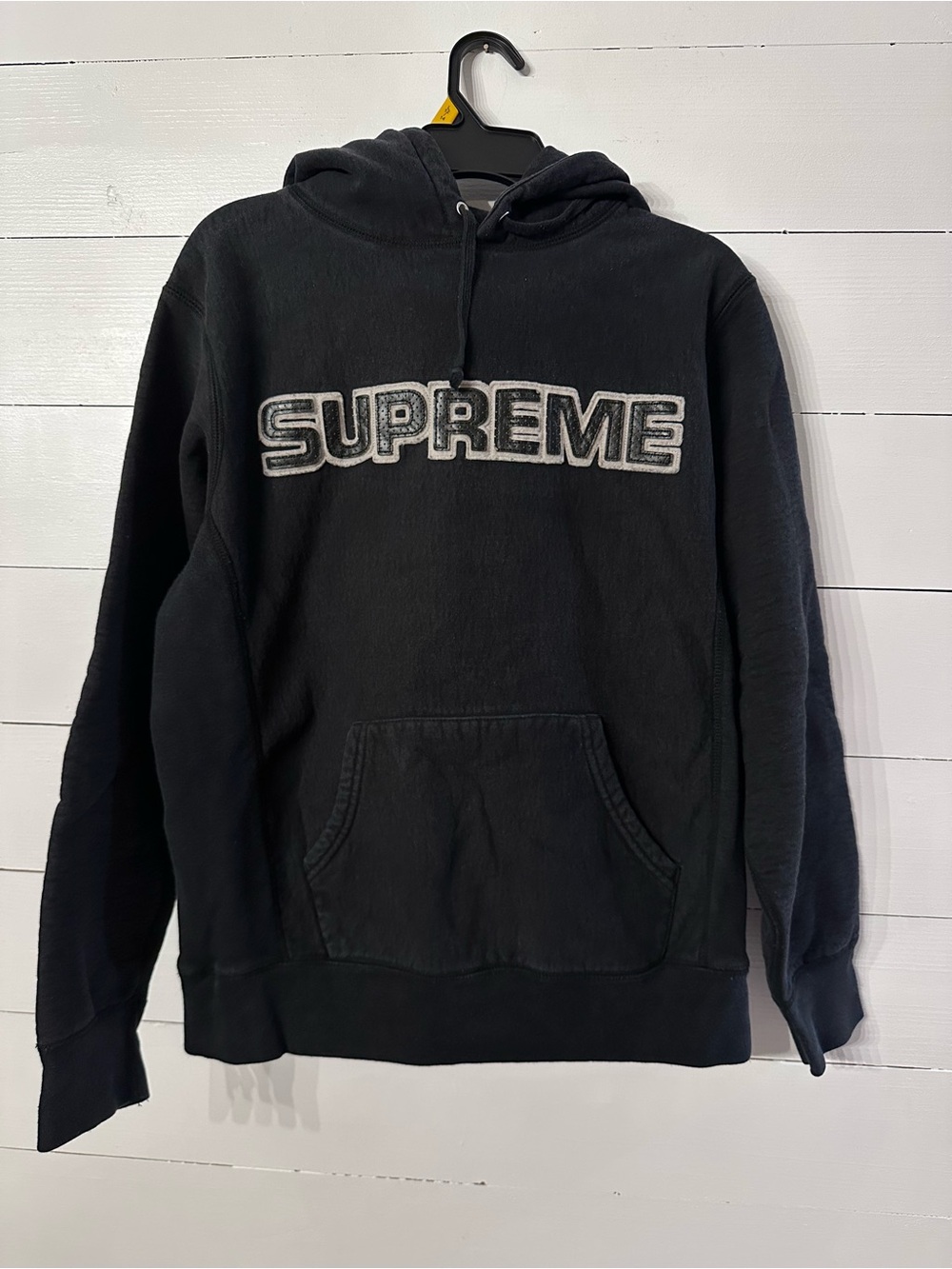 Supreme Black Logo Hoodie - Men's Pullover Sweatshirt